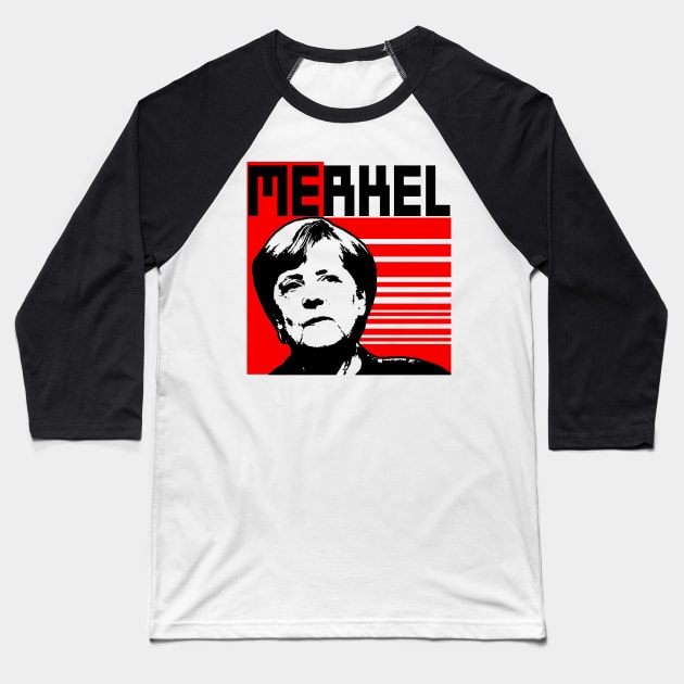 Kanzlerin Angela Merkel 3 Baseball T-Shirt by truthtopower